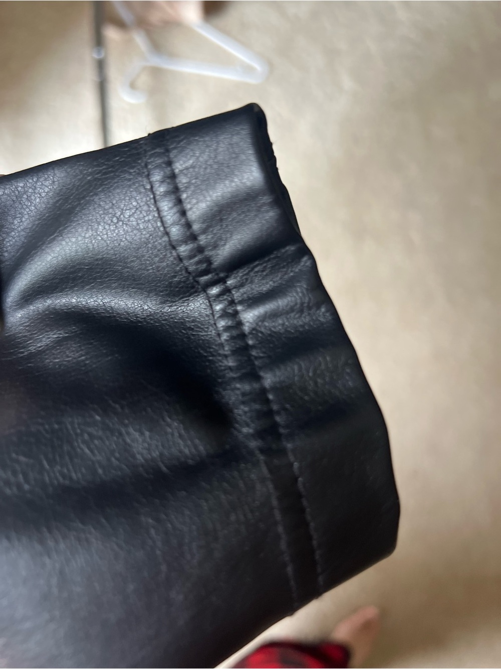 High-Waist Faux Leather Leggings - Black - Picture 4 of 4